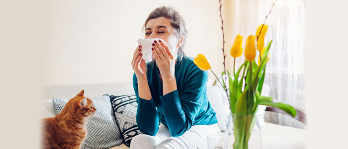 woman with allergies